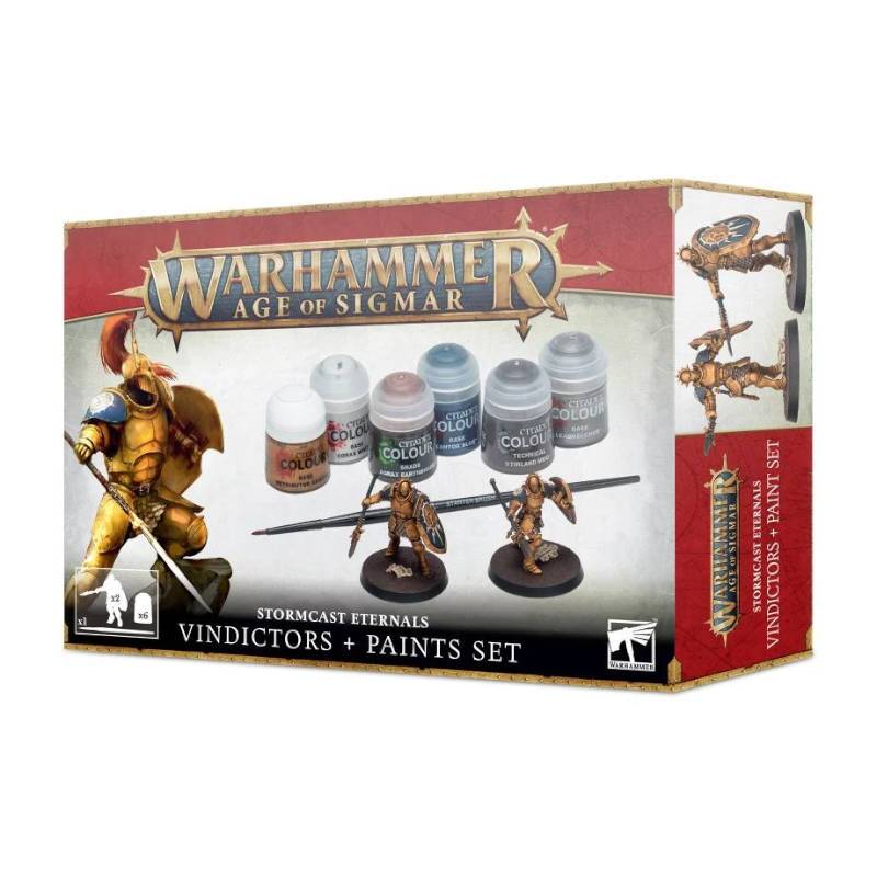 Discount Stormcast Eternals Vindictors + Paints Set - West Coast Games