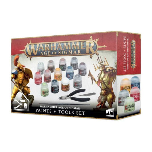 Discount Warhammer Age of Sigmar: Paints + Tools Set - West Coast Games